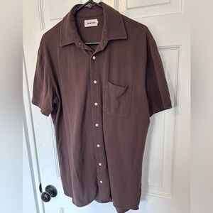 Taylor Stitch Dark Brown Casual Button Down Shirt